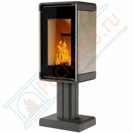 Печь-камин КУБ ПК 4581 на ноге, в камне (Астов)