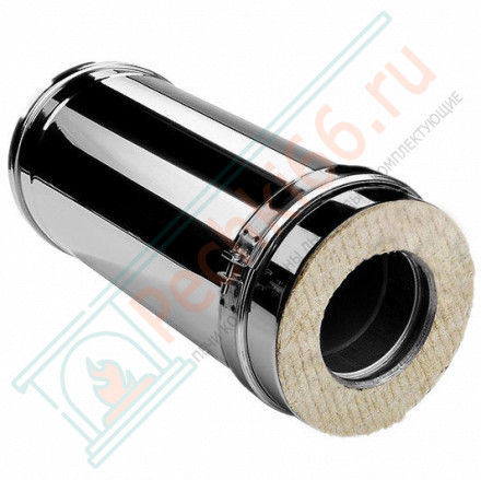 Сэндвич труба V50R с изол L=500 (AISI-321/0,8-AISI-304/0,5) d-130/230 (Вулкан-Cerablanket)