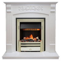 Электрический каминокомплект Sorrento - Белый дуб с очагом Cavendish