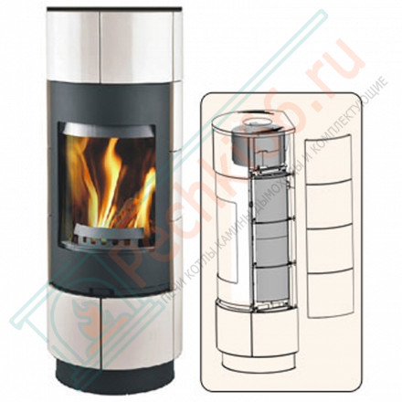 Печь-камин Cadiz Serpentino, талькохлорит (Thorma)