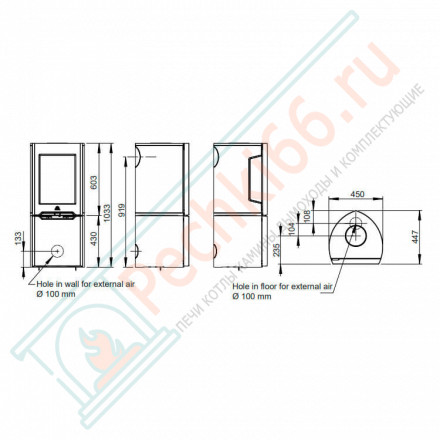 Чугунная печь-камин F 165 BP (Jotul)