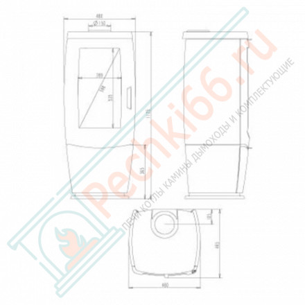 Чугунная печь-камин Zoe (Supra) до 200 м3