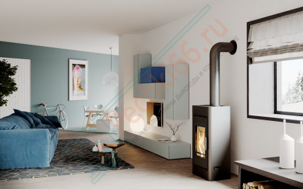 Печь-камин Solum, серая сталь (Defro-Home) 9кВт