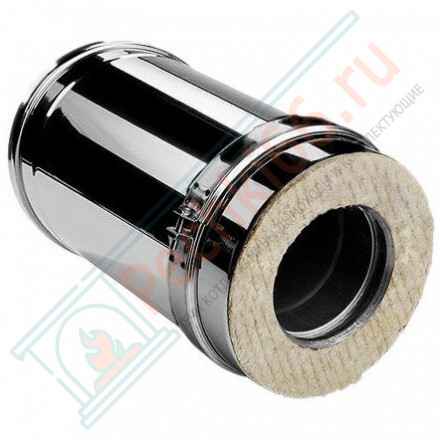 Сэндвич труба V50R с изол L=250 (AISI-321/0,8-ОЦИНК-RAL/0,5) d-180/280 (Вулкан)