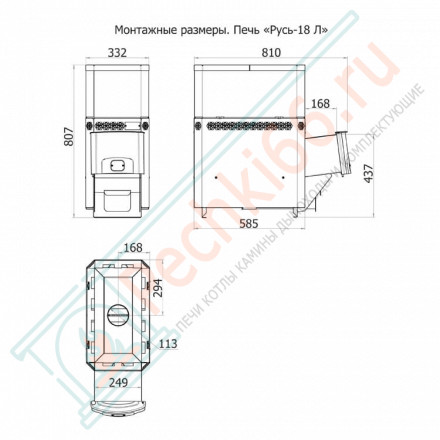 Печь для бани Русь 18 Л (Теплодар)