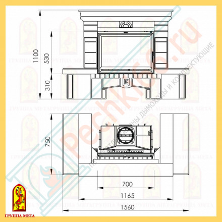 Облицовка Ноктюрн (имперадор) 700, серо-белый, песочно-желтый, коричневый (Мета)