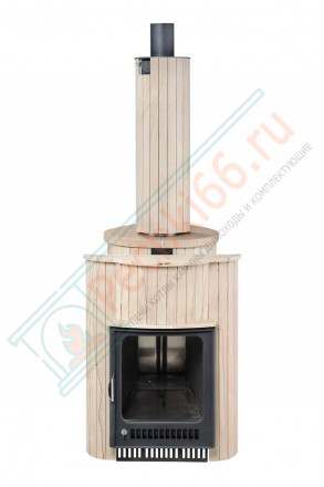 Дровяная банная печь Макси ПФ "Окаменевшее дерево перенесённый рисунок" (Ферингер)