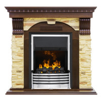 Электрокаминокомплект Dublin - Темный дуб / Сланец с очагом Flagstaff