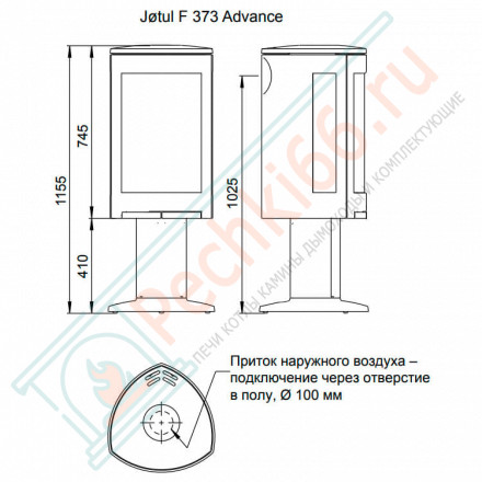 Чугунная печь-камин F 373 Advance BP (Jotul)
