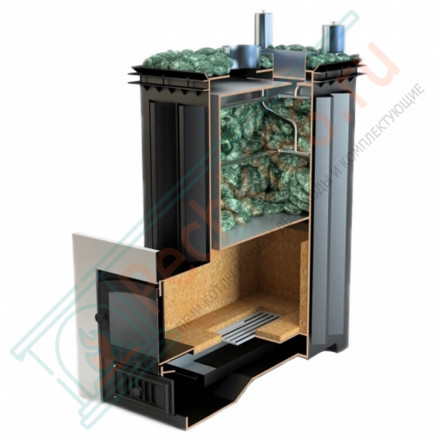 Печь для бани Домна-60К в пироксените (ИзиСтим)