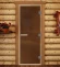 Дверь для бани и сауны Престиж лайт бронза матовая, 1900х700 по коробке (DoorWood) в Новосибирске