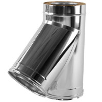 Тройник 45° V50R с изол (AISI-321/0,8-AISI-304/0,5) d-104/200 (Вулкан-Cerablanket)