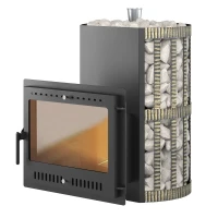 Печь для бани Скиф Парогенератор Ковка Панорама "М" (Везувий) до 24м2