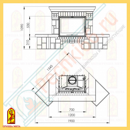 Облицовка Опус 700, бежевый, терракотовый (Мета)