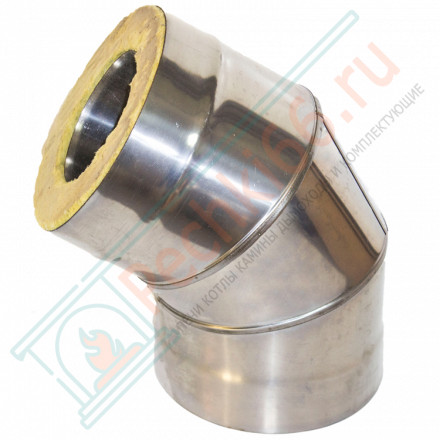 Сэндвич-отвод 135° (НЕРЖ-439/0,5-НЕРЖ-439/0,5) d-80/160 (УМК)