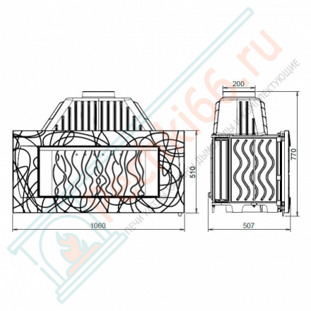 Чугунная топка INVICTA DECOR 1000 SYMPHONIE (INVICTA)