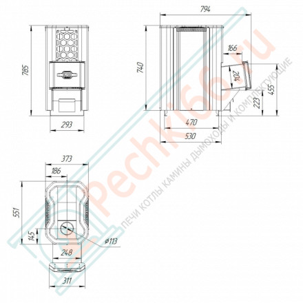 Печь для бани Сибирь-20 ЛК Профи (2.0) (Теплодар)