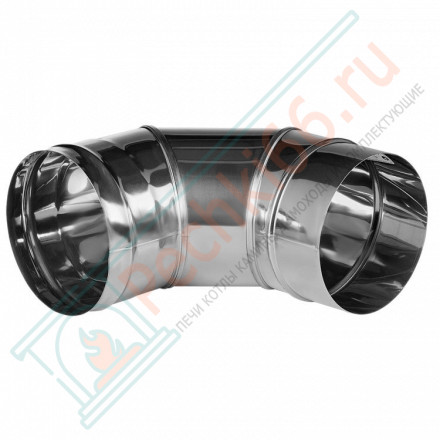Отвод 90° без изол (НЕРЖ-321/0,8) d-200 (Дымок-Lux)