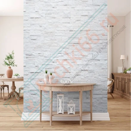 Плитка из камня кварцит белый 350 x 180 x 10-20 мм (0.378 м2 / 6 шт)