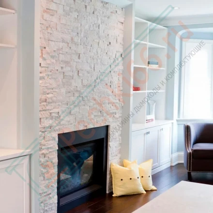 Плитка из камня кварцит белый 350 x 180 x 10-20 мм (0.378 м2 / 6 шт)