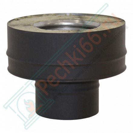 Переходник моно-термо VBR черный (НЕРЖ-439/0,8) d-130/230 (Вулкан)