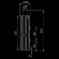 Дымоход с регистром Жадеит перенесённый рисунок + бучардированный жадеит, d-115, L=1000 мм (Feringer) в Новосибирске