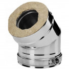 Отвод 45° V50R с изол (AISI-321/0,8-AISI-304/0,5) d-160/260 (Вулкан-Cerablanket)