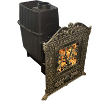 Чугунная банная печь Verona 50 ЗК-нерж, под обкладку (Березка)