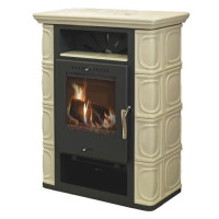 Печь-камин Borgholm keramik Top, Бежевая (Thorma) до 165 м3