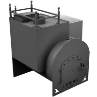 Печь для бани на 3 помещения Горыныч Мини З/К, под бак 60 л, закрытая каменка ТермоСфера