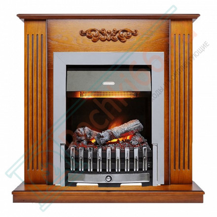 Каминокомплект Lumsden - Дуб антик с электроочагом Danville Chrome FB2