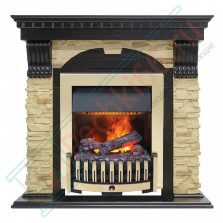 Электрокаминокомплект Dublin - Венге / Сланец с очагом Danville Brass FB2